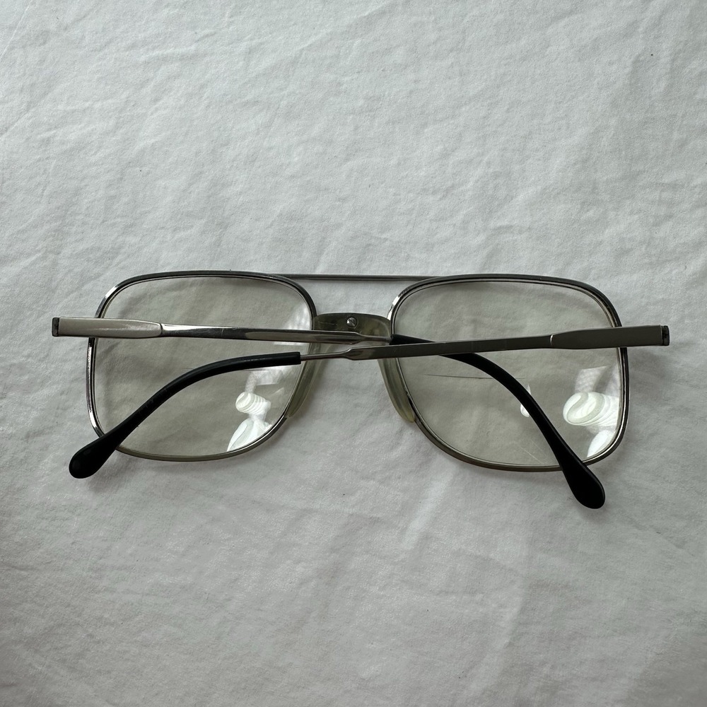 Luxottica Vintage Natural Silver Aviator Sunglasses Eye Glasses Frames 54-19 140 - Picture 3 of 14